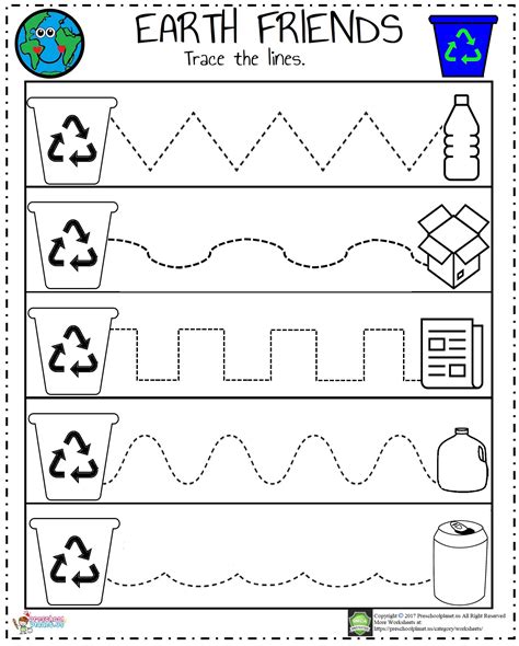 Recycling Worksheet Preschool