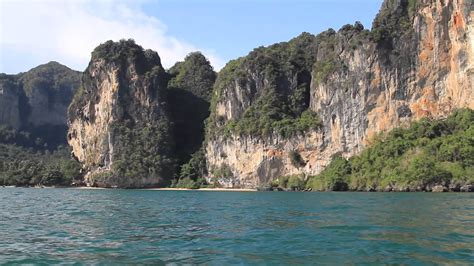 Partially, you can reach them by scooter or taxi and in some cases only with a boat. Ao Nang -- Railay beach - YouTube