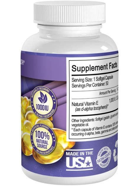 Vitamin e is a group of eight different compounds which, collectively, help support antioxidation in the body. Vitamin E Supplement (100% From Natural Source) by Just ...