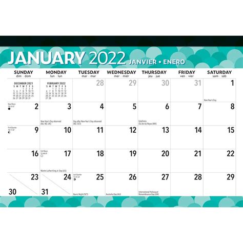 2022 Calendar Template Large Boxes Free Printable Templates Free