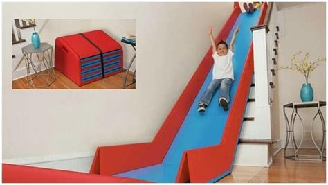 The Sliderider Foldable Indoor Stairs Slide Awesome Stair Slide