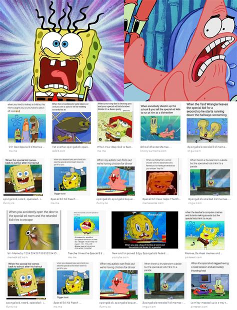A page for describing memes: SpongeBob and Patrick react to Special Ed memes by ...