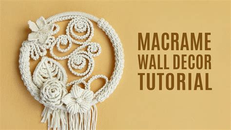 Floral Macrame Circle Wall Hanging Diy Boho Home Decor Youtube
