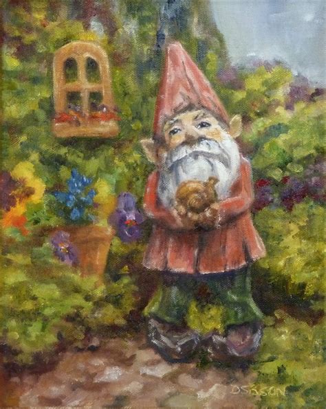 Daily Painting Projects Gnomes World Oil Painting Flower Art