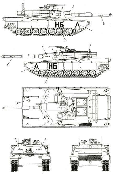 M1 Abrams Blueprint Download Free Blueprint For 3d Modeling