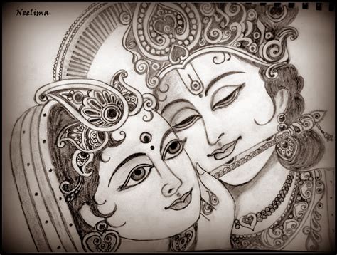 Krishna Sketch Drawing