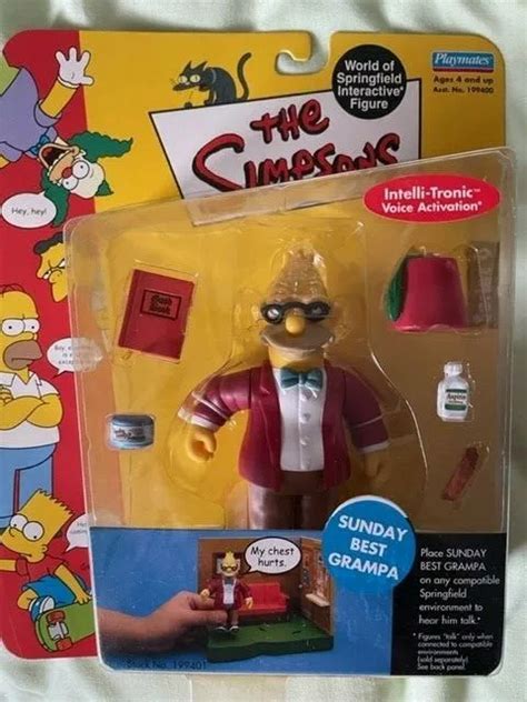 Playmates The Simpsons Sunday Best Grampa World Of Springfield Action Figure 1050 Picclick