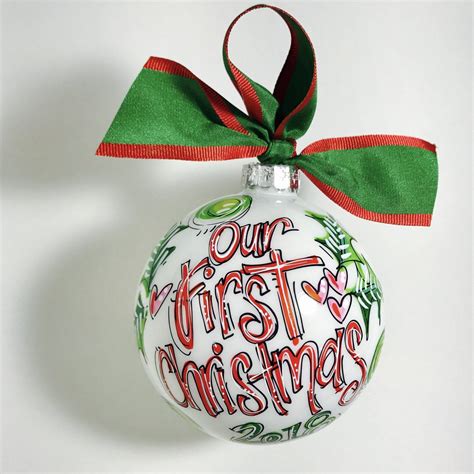 ORNAMENT, OUR FIRST CHRISTMAS Ornament | Our first christmas ornament, First christmas ornament ...