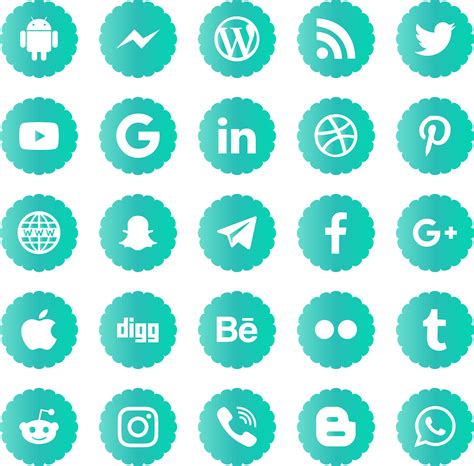 27 Social Media Icons Png Transparent