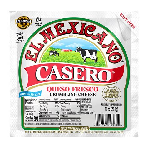 El Mexicano Casero Freshqueso Fresco Crumbling Cheese 10 Oz