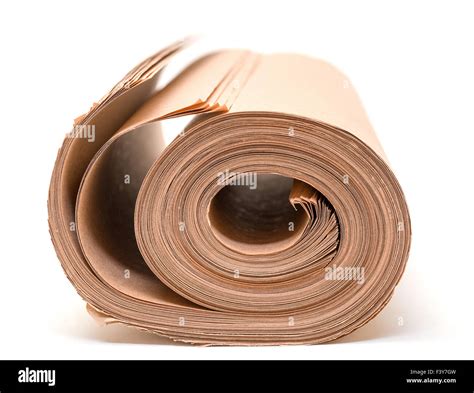 Twisted Into Roll Brown Wrapping Paper Stock Photo Alamy