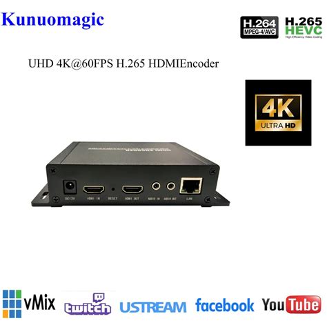 H265 Hevc 4k 60fps Video Live Smpte Hdr Hdmi Compatible Encoder Rtmps