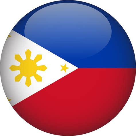 Premium Vector Philippines 3d Rounded Flag Button