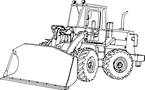 Free Coloring Pages Loader Tractors Intext Media