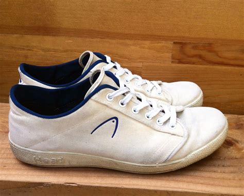 Vintage Head White Canvas Tennis Shoes Usa Made Us Men 95