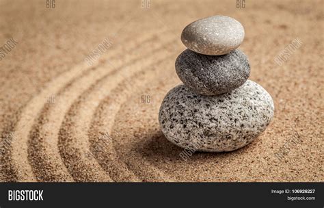 Japanese Zen Stone Image And Photo Free Trial Bigstock
