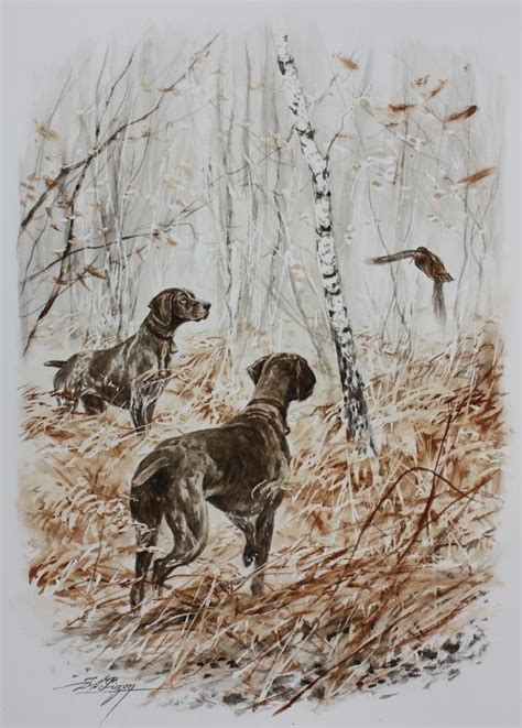 Dominique Pizon Dessin Chasse Peintures De Chien Art Des Animaux