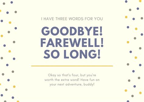 Free Printable Farewell Card Templates To Personalize Online Canva