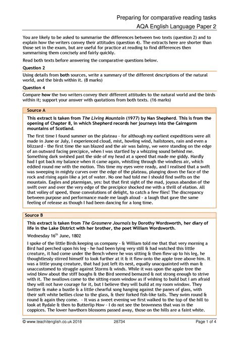 Aqa english language paper 2 question 5 (part 1). Search results - Teachit English