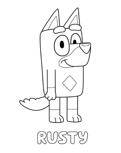 Bluey Coloring Page Drawing Image