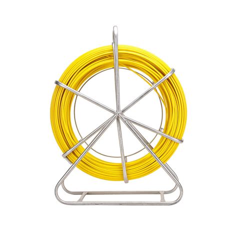 6mm 130m Fish Tape Puller Fiberglass Rodder With Steel Reel Cage Trace
