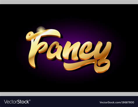 Fancy 3d Gold Golden Text Metal Logo Icon Design Vector Image