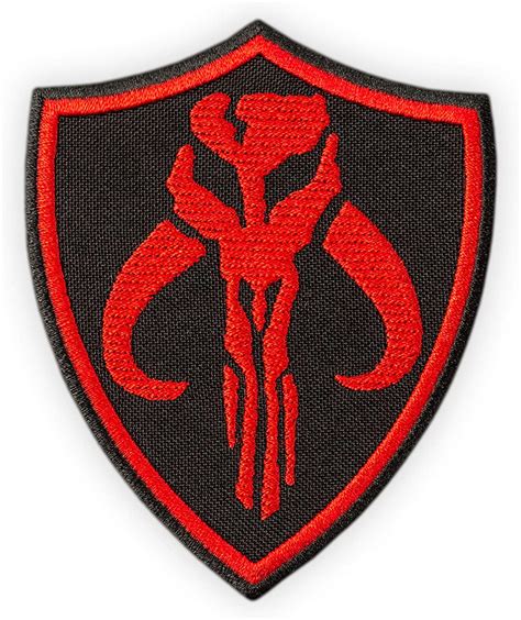 Mythosaur Skull Patch Mandalorian Bounty Hunter Emblem On Shield
