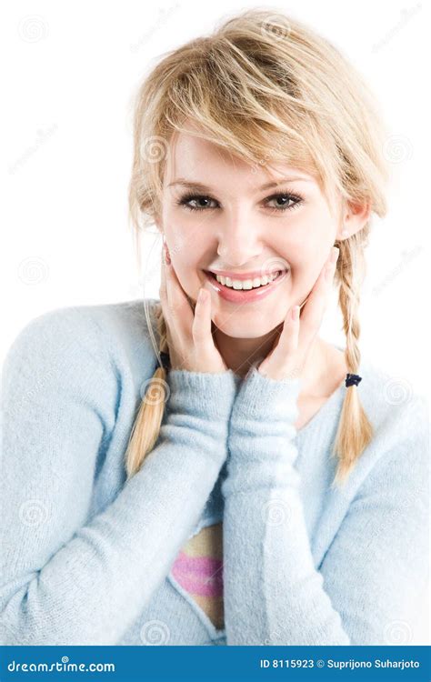 Beautiful Caucasian Girl Stock Image Image Of Excited 8115923