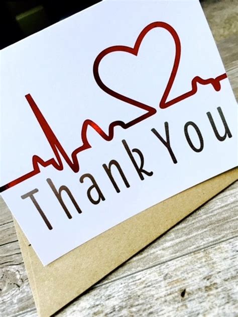 Nurse Thank You Card Healthcare Note Cards Set Of 10