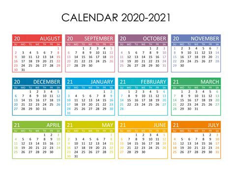 2021 And 2020 Calendar 2021 Calendar