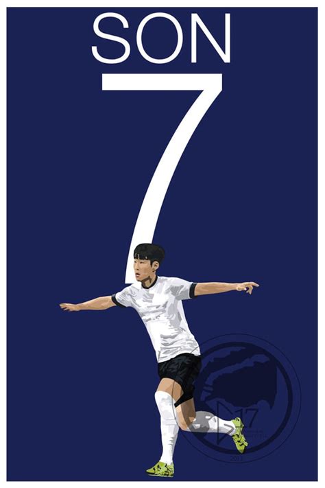 Son Heung Min 7 Poster Tottenham Hotspur Fc Soccer Poster Etsy