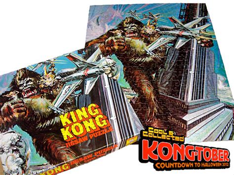 High quality 1000 piece cardboard jigsaw puzzle. KONGTOBER 5 — 1976 King Kong Jigsaw Puzzle