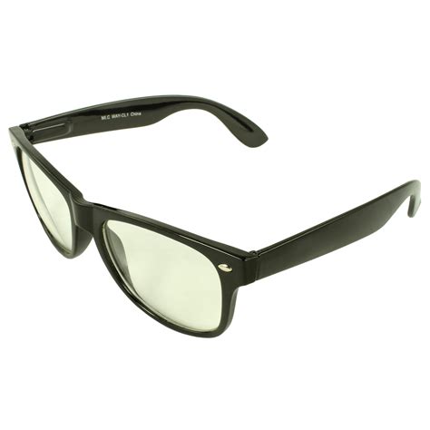 Nerd Fashion Sunglasses Black Frame Clear Lenses For Women And Men