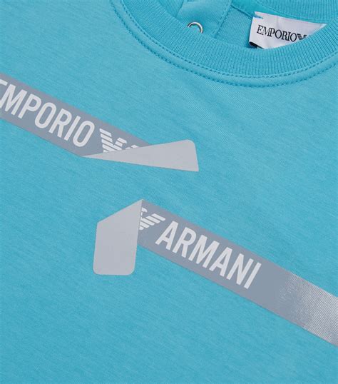 Emporio Armani Kids Blue Logo T Shirts Set Of 3 Harrods Uk