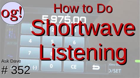 Learn About Shortwave Listening Swl For Beginners 352 Youtube In