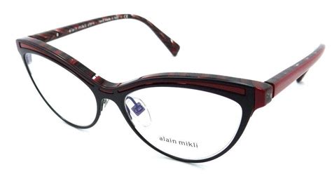 alain mikli rx eyeglasses frames a03072 002 54 16 140 matte black red italy rx eyeglasses