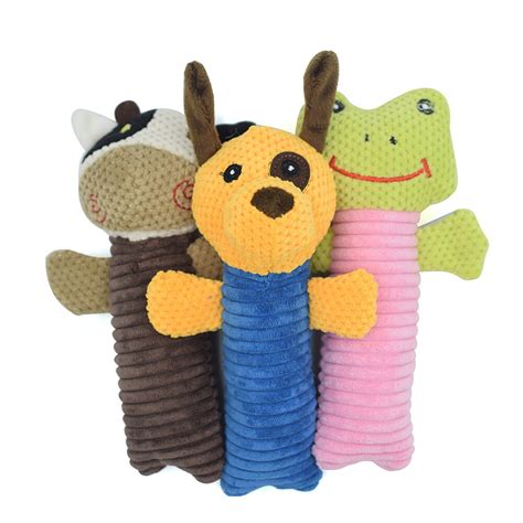 Soft Lovely Pet Dog Squeak Toys Cowfrogpuppy Dolls Chew Squeaker