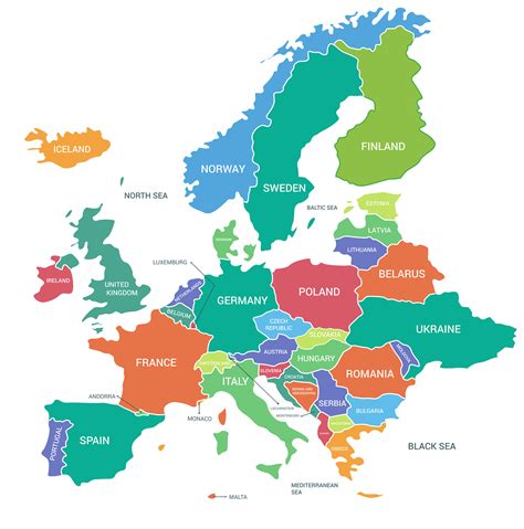 Mapa Evropa Kontinent Obrázek Zdarma Na Pixabay Pixabay