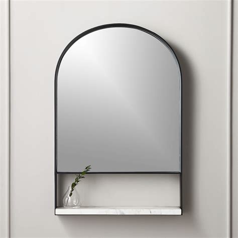 Hugh Wall Mirror With Marble Shelf 24x3625 Reviews Cb2