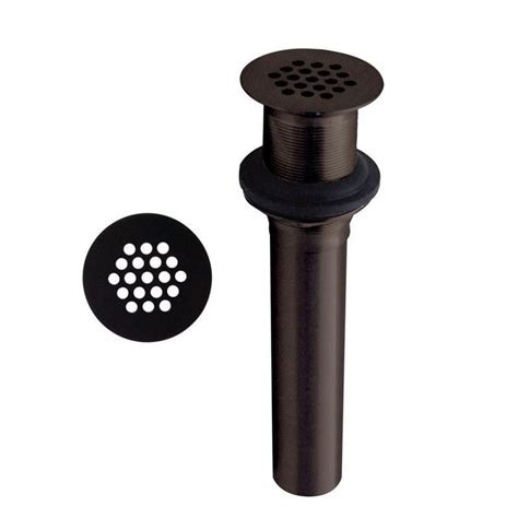 Grid Strainer Lavatory Drain Without Overflow Holes In Oil Rubbed