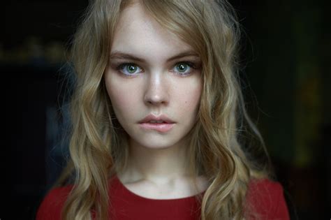 Wallpaper Women Anastasia Scheglova Blonde Model Face Portrait