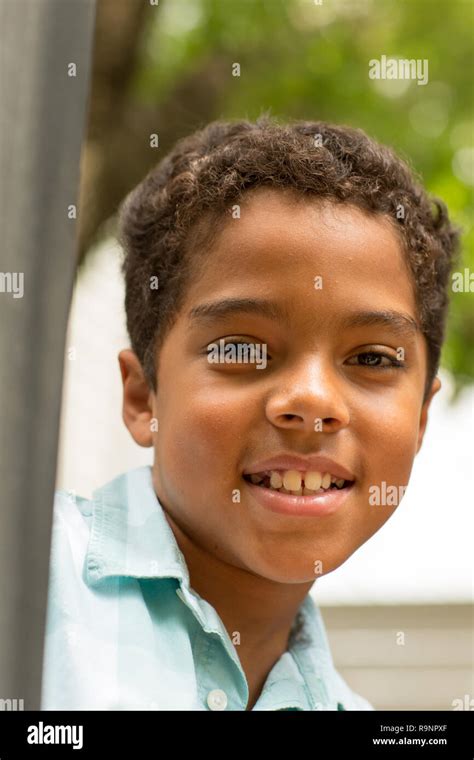Portarit Of A Young Mixed Race Little Boy Stock Photo Alamy