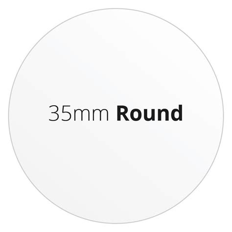 35mm Round Premium Paper Printed Labels And Stickers