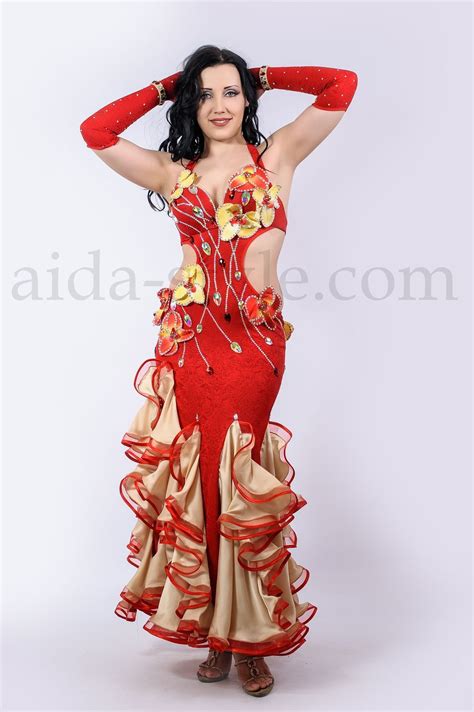 Eastern Flower Aida Style Dance Dresses Belly Dance Dress Belly Dance Costumes