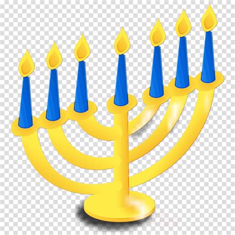 Hanukkah Clipart Candle Holder Hanukkah Yellow Transparent Clip Art