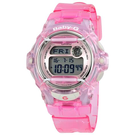 Casio Baby G Pink Resin Digital Ladies Watch Bg169r 4 Baby G Casio
