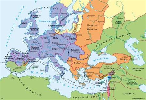 Maps Europe During The First Crusades In The Late 12th