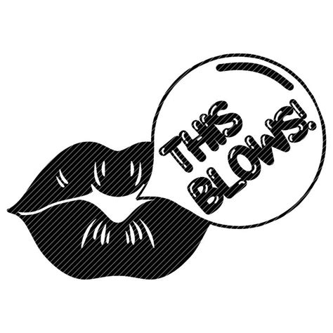 This Blows Lips Blowing Bubbles Svg  Png Clipart Design Etsy Canada