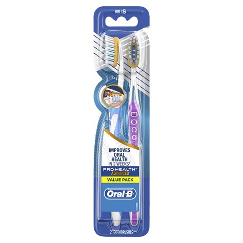 Oral B Pro Health Advanced Manual Toothbrush Soft Bristles 2 Count