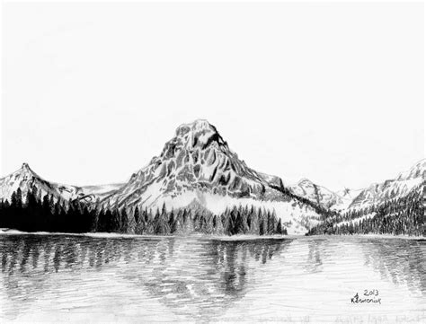 Mountain Landscape Pencil Sketches Simple After A Review Of Art